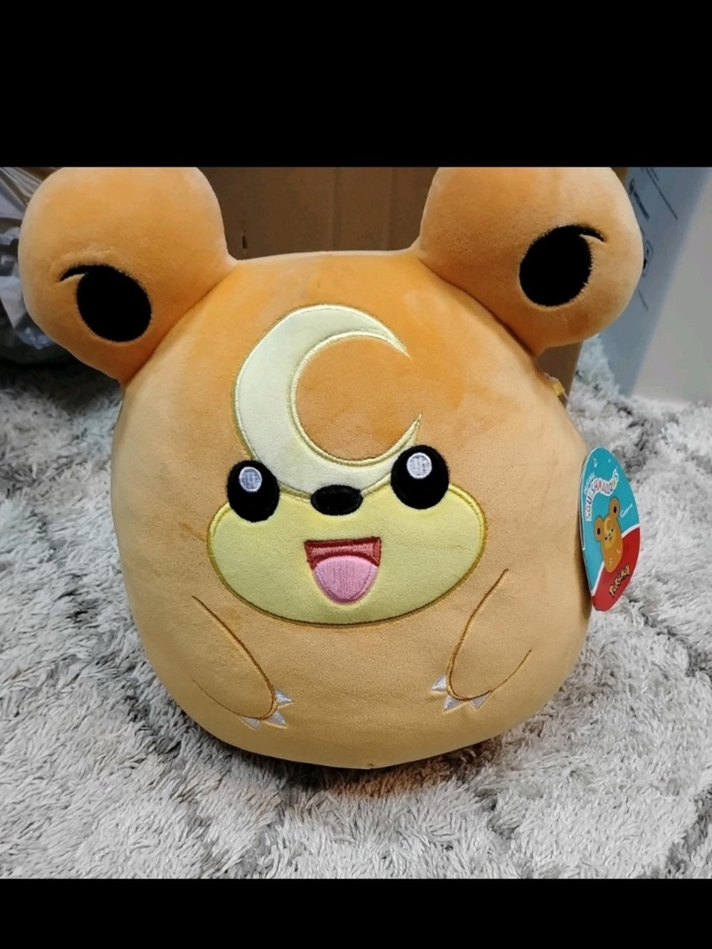 Pokemon Tan & Yellow Moon-Face Plush Bear